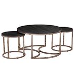 Southern Enterprises Lachlan Round Nesting Coffee Table, gold