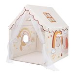 Kids Play Tent,Large Playhouse for Kids Toddler Indoor Outdoor,Kids Tent with Windows,Gift for Boys Girls Children-Boho Rainbow