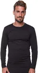 Ultra Dry Thermal Shirts for Men Long Sleeve Shirts for Men Thermal Underwear Shirt Mens Thermal Black Undershirts Men Fleece Lined Base Under Shirt for Men Long Sleeve Thermal Black Shirt Men