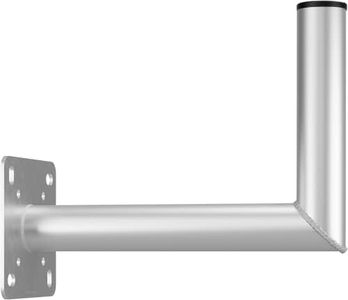 goobay 60503 Sat Wall Mount with Hole for Balcony Mount / Bracket for Satellite Dish up to max. 85 cm / Mast Mount / Angle Bracket / Wall Mount / Antenna Mount with 350 mm Wall Distance