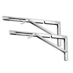 Folding Shelf Brackets 24 Inch for Shelves, Folding Wall Bracket Hinges Heavy Duty for Workbench Made of 304 Stainless Steel, Max Load: 500lb (Pack of 2)