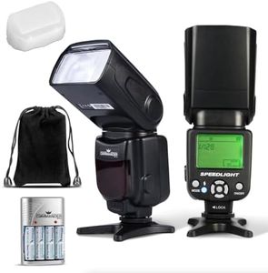 Commander Optics E-TTL Flash Speedlite Bounce/Swivel with LED Backlit for Canon Rebel T7, SL3, 4000D, 850D, 80D, 90D, R, RP, R5, R6, R8, 6D Mark II, 5D Mark IV & More Camera Flash for Canon