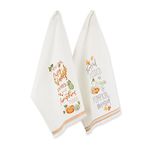 DII Decorative Thanksgiving Kitchen Towels Absorbent Cotton Fall Dish Towel Set, Dish Towel Set, 18x28, Autumn Pumpkins, 2 Count