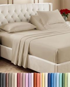 Split Head King Sheets Set - Top Split King Sheets for Adjustable Beds, Easy-Fit Split Head King Mattress - Flex Split Top King Sheets, Easy-Fit, Breathable, Deep Pocket Split King Sheets Set - Wheat