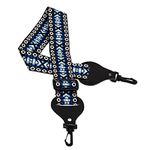 Performance Plus Adjustable Length Woven Banjo Strap With No-Scratch Hooks Midnight Sky Blue (GS7-BL)