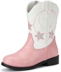 Choiran Cowboy Boots for Girls and Boys - Western Cowgirl Boots for Toddler Little Big Kids Riding Shoes with Side Zipper Round Toe