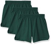 Soffe Girls' Authentic Cheer Short, Dark Green, XL