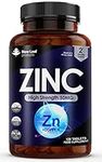 Zinc 50mg High Strength - Zinc Tablets with Copper, Pure Zinc Supplements Contributes Towards The Immune System, Bone Health and Fertility, Vegan, Non-GMO, Made in UK by New Leaf 120 Tablets