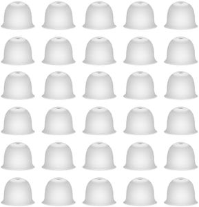 Resound Compatible Hearing Aid Domes Open Smokey Ear Tips Replacement 6mm with Storage Case(30pcs Pack)