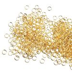 1000 Pieces Jump Rings for Earring/Necklace/Bracelet/Jewellery Making and Other Crafts (5 mm, Gold)