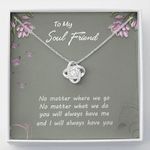 FABUNORA To My Soul Friend - Gift for Best Friend - 925 Sterling Silver Pendant | With Certificate of Authenticity and 925 Stamp
