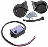 FARBIN Car Horn Snail Horn 12V Variable 12 Sounds Dual Horn Train Horn Electric Motorcycle Horn with 12-Tone Controller for Car Motorcycle Truck Boat（12-Tones Snail Horn）