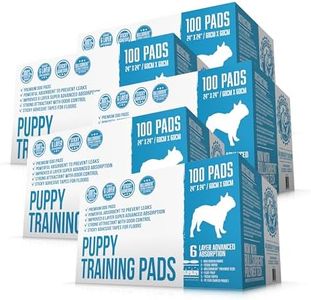 Puppy Pee Pads with Adhesive Sticky Tape (24x24) Large Premium Dog Pads - 6 Layer Dog Training Pads and Pet Wee Pads with Quick-Dry Bullsorbent Tech (500-Count, White)