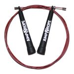 World Champion Speed Wire Jump Rope - #1 Best for Cross Training and Functional Fitness - Patented Technology - Fully Adjustable - Proudly Made in the USA by JumpNrope (R1-Std-Red)