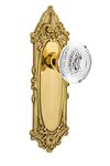 Nostalgic 750773 Victorian Plate with Crystal Egg & Dart Single Dummy Door Knob, Unlaquered Brass