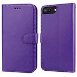 Bocasal iPhone 8 Plus iPhone 7 Plus Wallet Case with Card Holder PU Leather Kickstand Shockproof Protective Wrist Strap Flip Cover for iPhone 7/8 Plus 5.5 inch (Purple)