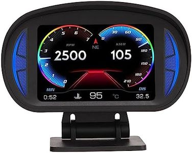 Head Up Display Auto, Modalità OBD 2 GPS Tachimetro Auto Universale con Inclinometro con Funzione di Avviso, Valore Rpm e Velocità Identificabili