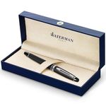 Waterman Expert Rollerball Pen | Matte Black with Chrome Trim | Fine Point | Black Ink | Gift Box