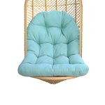 BOSSIMA Patio Outdoor Hanging Basket Chair Cushions Egg Chair Swing Chair Pads (Light Blue)