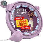 Swiss Activa+ S5.S+ Silent Weight Loss Hula Hoop with weight ball Premium with Counter -Waist Size 60-112cm - Infinity Hoop- Smart Weighted Hula Hoop- Smart Hula Hoop- Weighted Hula Hoops for Women