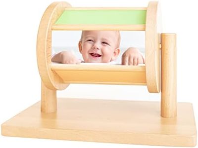 Spinning Drum Montessori Infant Toy - Rainbow Spin Wheel - Spinning Toys for Babies - Baby Montessori Toys Up to 1 Year Old Infant