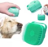 VALKYRIE Dog Bath Brush Body Scrubber Shampoo Dispenser Tick Remover for Shower Bathing and Shedding Soft Silicone Bristles Brushes Groomers for Pet Puppy Dogs Cat Rabbit Horse (Multicolor 1 pcs)