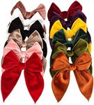 Velvet Fable Bow Hair Clips Baby Girls Women Large Velvet Cheer Hair Bows Barrettes Accessories for Toddler Kids Teen Girls
