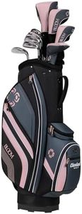 Cleveland Golf Women's Bloom Complete Golf Club Package Set, Black/Pink, Right Hand