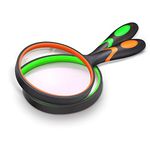 Magnifying Glass 10X, Handheld Reading Magnifier with Non-Slip Soft Rubber Handle, 75mm Magnifying Lens, Shatterproof Magnifying Mirror Reading Books, Inspection, Insects(Green/Orange)