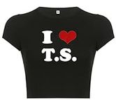 I Heart TS T Shirt y2k Baby Tees fo