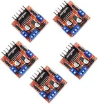 Kiro&Seeu 5PCS L298N Motor Drive Controller Board Module Dual H Bridge DC Stepper Motor Compatible with Ar-duino Electric Projects Smart Car UNO MEGA R3 Mega2560 (298N-MD-5pcs)