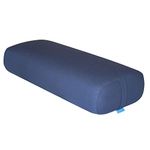 EONSHINE Canvas Exquisite Meditation Yoga Bolster Pillow, High Density Sponge Filled Rectangular Back Support Cushion, Pack of 1 (Solid Blue)