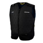 SHIMA Hydrocool Vest - Ultralight Cooling Motorcycle Vest Made of HyperKwel Polymer Up to 8 Hours Cooling Effect - Compatible Jackets (Black, XXL)