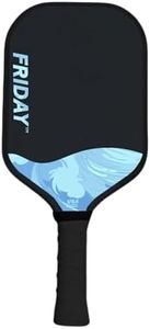 Challenger Friday Paddle, USA Pickleball Tournament Approved, T700 Carbon Fiber, Thermoformed Flat Top Design, Honeycomb Core, Tennis-Style Grip, Gritty Surface for Spin (Sky, 1)