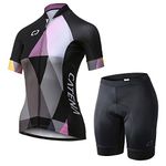 CATENA Women's Cycling Jersey Ser Short Sleeve Breathable Set 3D Padded Long Pants Bike Shirt Bicycle Tights Clothing