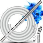 Cakety High Quality Shisha Hose Set with Mouthpiece + Hose Adapter with M16 Thread + End Piece with 18/8 Cut + Kink Protection Spring Shisha Accessories Universal for All Water Pipes - H04 Silver