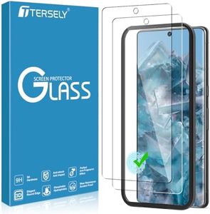 T Tersely [2 Packs] Screen Protector for Google Pixel 8 Pro 2023 (6.7 inch),Support Fingerprint Unlock Premium HD Tempered Glass Film[Case Friendly] [9H Hardness],Easy Installation Tool