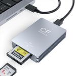 CFexpress Type B Card Reader and SD Card Reader, USB 3.2 Gen 2 10Gbps CFexpress Card Reader,CF Express Card Reader with USB C to USB A/C Cable Compatible with Windows/Mac OS/Linux/Android