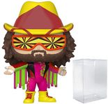 POP WWE: Macho Man Randy Savage Funko Pop! Vinyl Figure (Bundled with Compatible Pop Box Protector Case), Multicolored, 3.75 inches