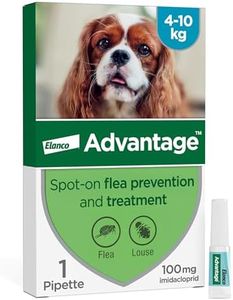 Advantage Spot On Flea Treatment For Medium Dogs 4 - 10 kg (1 pipette, 100mg), Kills Fleas Within 24 Hours, Prevents Further Infestation For Up To Four Weeks