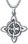 NIGHTCRUZ Witches Knot Necklace, Celtic Knot Pendant with Triquetra Trinity