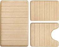 BYSURE Beige Memory Foam Bathroom R