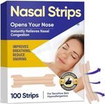 Nasal Strips for Snoring, 100 PCS Extra Strength Nose Strips for Breathing, Anti Snoring Device for Nasal Congestion Due to Cold & Allergy, Works Instantly Stops Snoring