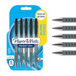 Paper Mate Flexgrip Ultra Retractable Ballpoint Pens | Medium Point (1.0mm) | Black | 5 Count