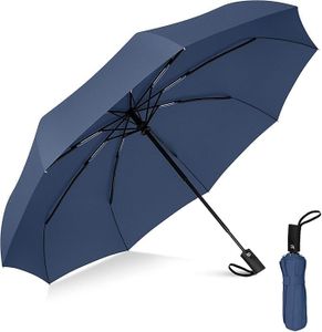 TEKCOOL Umbrella, UV Big Size Umbrella for Sun Protection Rain Windproof Strong large 3 fold for men women kids boys girls Perfect small & stylish Windproof & Compact(Green)
