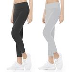 BIG ELEPHANT Leggings for Girls, Yoga Pants for Kids, Active Pants for Running (4-16 Years), Black Grey 2 Pack, 10-11 Years