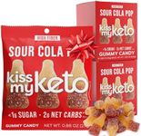 Kiss My Keto Gummies Candy – Low Carb Candy Sour Cola Pop, Keto Snack Pack – Healthy Candy Gummys – Vegan Candy, Keto Gummy Candy – Keto Candy Gummies (16-pack)