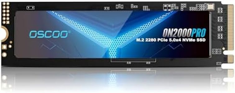 OSCOO 4TB PCIe Gen5.0x4 M.2 SSD, Up to 14,000MB/s, M.2 NVMe SSD with 3D TLC NAND&DRAM Cache, Designed for Professionals Gamers, AI Computing, PC/Laptop, PS5, Heavy-Duty Workstations