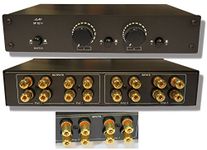 SPECIALTY-AV 2x2 Speaker Selector Switch Switcher Volume Control, Commercial Grade Brass Jacks