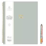 July 2024 - June 2025 Academic Weekly/Monthly Planner, Size 11"x8.5", Wirebound Frosted Cover, Storage Pocket, Stickers, Monthly Tabs by The Everygirl X Day Designer and 6 in-1 Colorful Ballpoint Pen